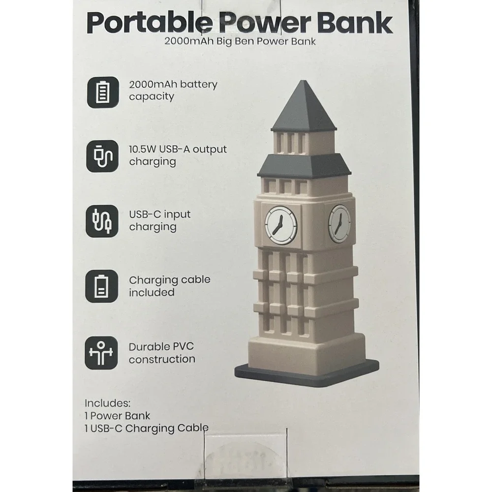 Big Ben Clock 2000mah Portable Power Bank